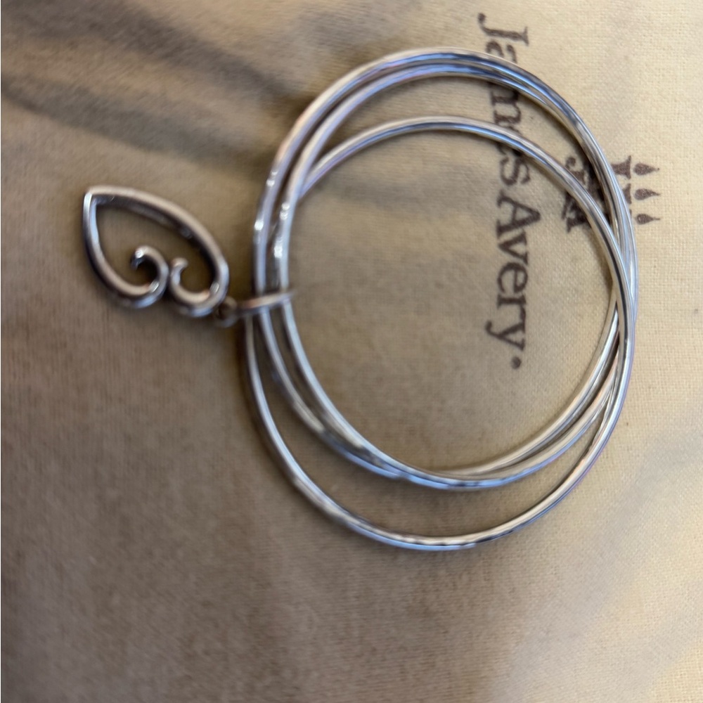 James Avery Mother's Love Bangle Bracelet Sterling Silver- size small - Picture 5 of 8